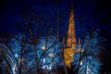SFP 2017 Christmas Lights Norwich Cathedral Spire A 12